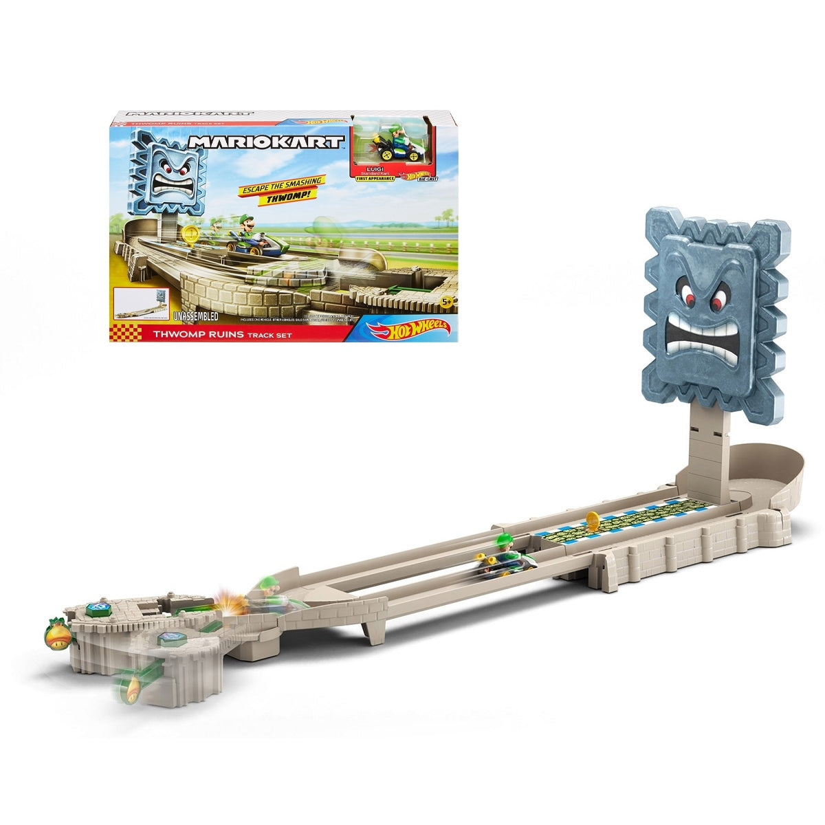 Hot Wheels Mario Kart Pista De Niveles - Luigi